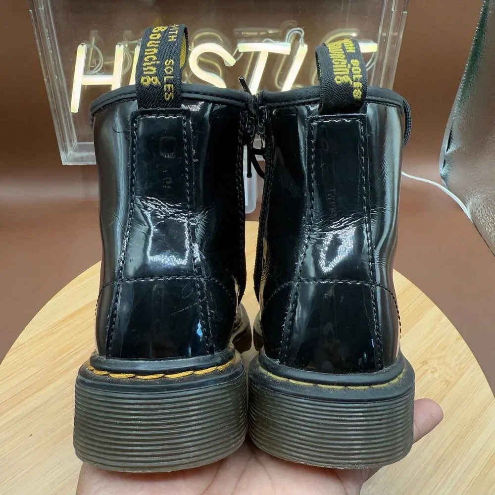 Dr. Martens Black Patent Leather Boots 1460 Size US 13c